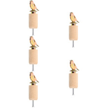 5Pièces Jouet Sifflet Bois Métal Compact Pour Enfants
