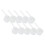10pcs Transparent Plastic Measuring Spoons with Scale, Long Handle, PP 11