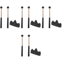 4Sets Zwarte Drumsticks Voor Muzikale Tongdrum Met Duurzame Houder