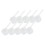 10pcs Transparent Plastic Measuring Spoons with Scale, Long Handle, PP 12