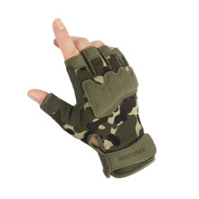 Gloves, Half Finger Gloves for Driving, Cycling, Motorcycle, Climbing, Outdoor Work, Camouflage
