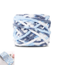 Chunky Blanket Yarn,0.22Lb Soft Knitting Blanket Yarn,3 Color Soft Chunky Chenille Thread for Making Clothes,DIY Craft,Pillow