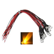 10 stk. 5V-12V LED-indikatorer forhåndskoblet LED-lys for leketøyskjøretøy inkludert plug-in-design og enkelt oppsett