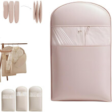 Space-Saving Hanging Garment Bag with Self-Compression Zipper, Compatible with Recognizeknow
