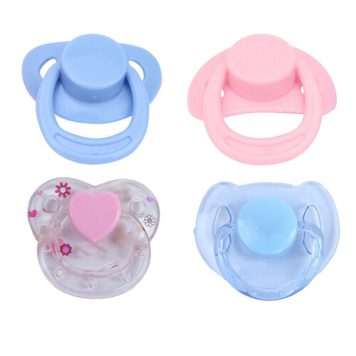 4PC New Dummy Pacifier For Dolls With Internal Magnetic Accessories 1