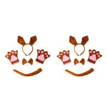 8St Bruin Set Voor Volwassenen Cosplay Feest Met Hoofdband