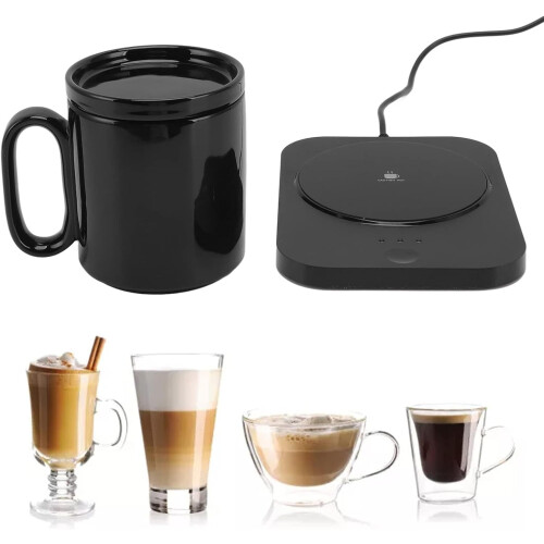 Smart Mug Warmer USB Powered Heating Coaster 3 Gears Temperature Control with Memory Function for All Flat Bottom Cups 2