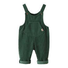 Autumn Corduroy Overalls for Little Ones - Charming Denim Style Jumpsuit with Adjustable Straps, Gentle Fabric for Joyful Comfort and Style