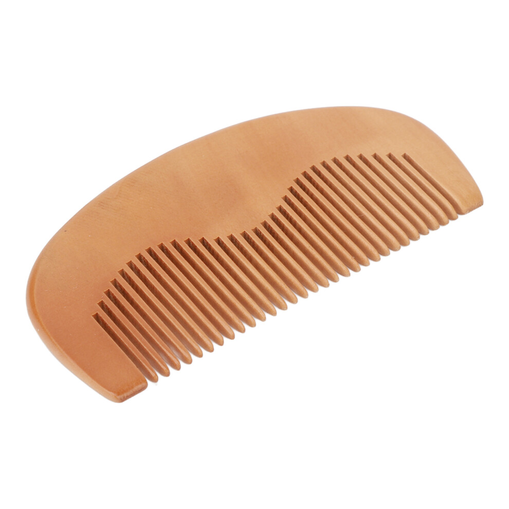 Peach Handmade Wood Comb Travel Size