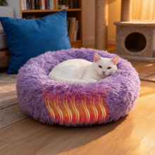 Self Warming Heated Pet Bed Indoor Adjustable Thermostat Comfort Mat For Cozy Cats And Dogs