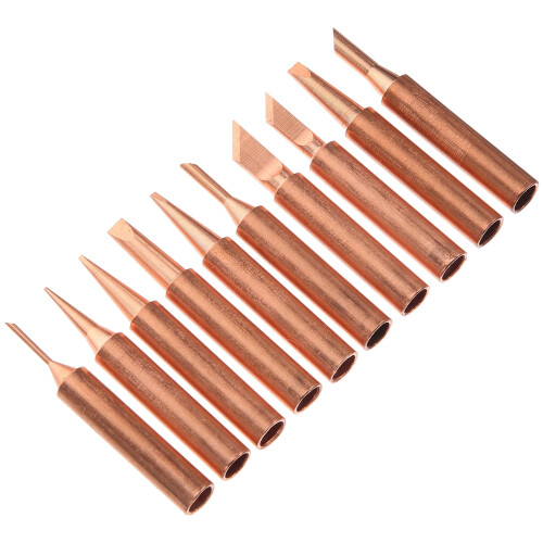 10pcs Soldering Iron Copper Tip Welding Tip Replacement Assorted Welding Tip