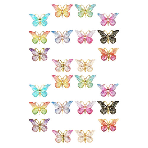 24 Pcs Office Desk Accessories Multi-function Thumb Tacks Shaped Butterfly