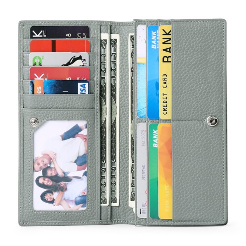 Women's RFID Blocking Wallet Light Gray