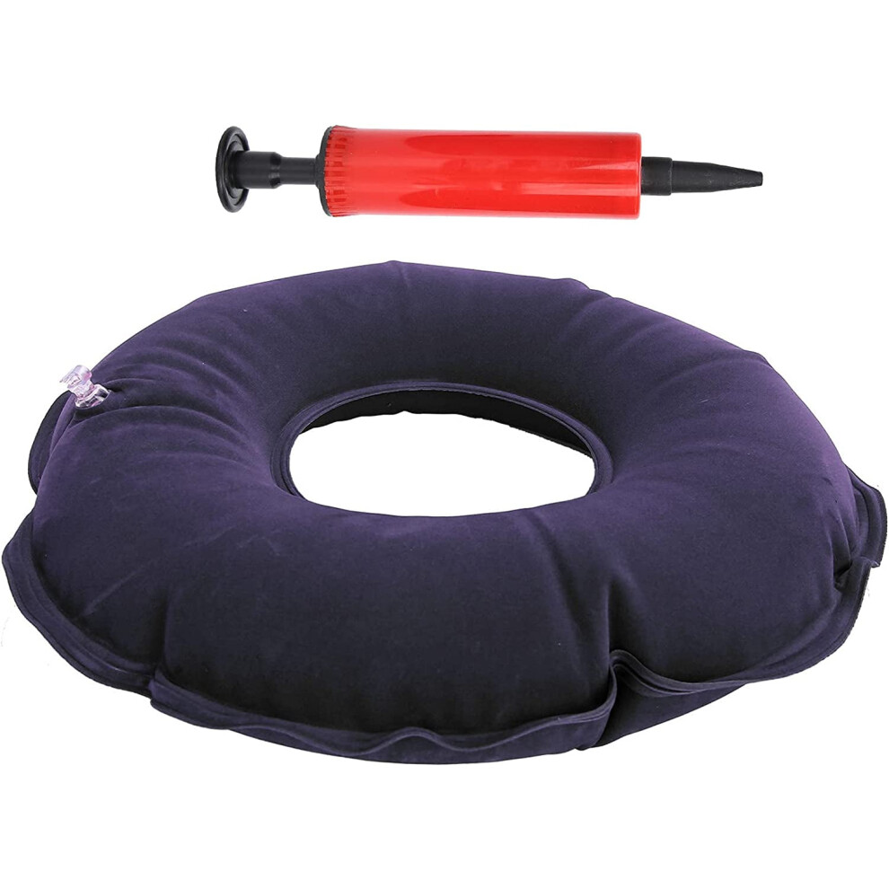 Inflatable Donut Cushion For Tailbone Pain, Hemorrhoids, Sciatica, Relief Cushion For Office Chair, Car, Seats, Travel, Wheelchair, Dark/Blue 9405492434745