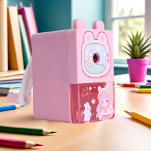 Manual Hand Crank Pencil Sharpener, Anime Design, Monohole, Compatible with Standard Pencils