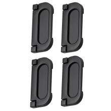 Flush Pull Handle Hidden Door Latch Gold Black 4 pcs