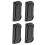Flush Pull Handle Hidden Door Latch Gold Black 4 pcs 1
