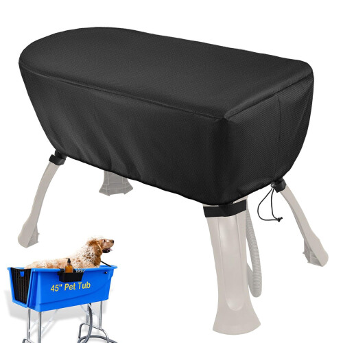 Capa para Banheira Elevada para Animais de Estimação 46,46x22,05x14,96 polegadas, Tecido Resistente às Intempéries, Ventilado, com Tela de Malha,