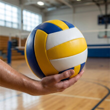 (yellow white blue, 1.6) Youth Volleyball Size 5 PU Leather Training Ball
