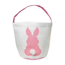 Cesta de Pascua, cesta de huevos de Pascua con forma de conejito, ideal para la búsqueda de huevos de Pascua, fiestas, dulces, regalos y