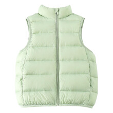 Lime Green Kids Vest Coat, Boat Neck Puffer Tank for Boys & Girls – Winter/Fall 2025 Y2K Outfit, Ages 4