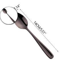 Soup Spoon, Stainless Steel Table Spoon, Round Dessert Spoons, Dinner Spoon for Cereal, Porridge, Yogurt, Dishwasher Safe