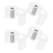 Raindrops Portable Tape Dispensers with Cutter for Desk Storage 4 Pieces Transparent Plastic