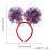 Women's Red White Blue Glitter Headband with Spinning Star 2