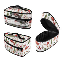 Mushroom and Green Leaf Pattern Portable Iron Organizer Travel Iron Storage Holder Bag, Case Only