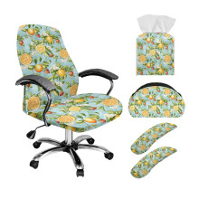 Ensemble de housses de chaise de bureau en cuir PU, 5 pièces, taille L