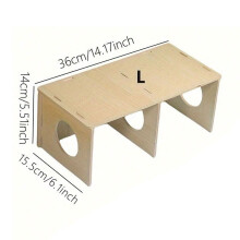 1pc Solid Wood Hideaway House, For Hamster Squirrel, Small Pet Aquascape Toys, Small Animal Cage Accessories