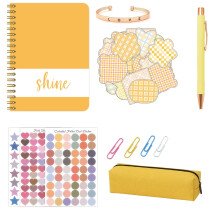 DIY Journal Set for Teen Girls Yellow Stationery Kit