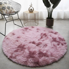 Plush Round Rug Mat - Soft White Carpet for Living Room