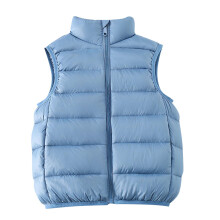 Royal Blue Kids' Winter Puffer Vest for Boys & Girls, Crew Neck, Soft Warm Outerwear – Compatible with 2025 Fashion