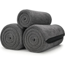 2+1 pcs MagicD2 & Twist-Weave Microfiber Car Towel – Streak-Free, Ultra-Absorbent, Scratch-Safe
