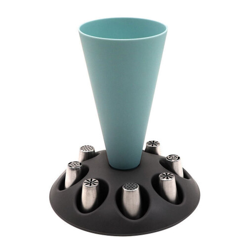 Essential Piping Tip Stand & Organizer Holds Multiple Tips, Stable Base for Cake Decorating & Baking