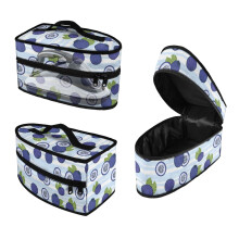 Portable Iron Storage Case Universal for Most Irons Handheld Travel Case Blueberry Stripe Design, Case Only
