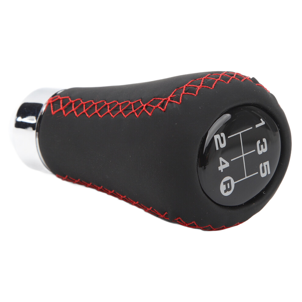 5-Speed Gear Shifter Knob Head With 4 Adapters Durable Abs Leather Fit For Cars Red 7901387617795