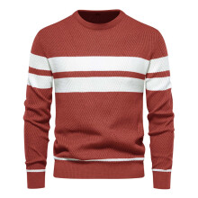 Mens Gifts Clearance Men Long Sleeve Round Neck Stripe Fashion Casual Comfortable Blouse Sweater
