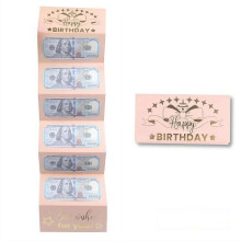 1 Pcs Birthday Money Envelope for Cash Gifts, Surprise Money Gift Card with 6 Slots for Men Women Girls Boys Party Supplies