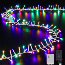 500 LED String Lights - Outdoor & Indoor Plug-in Twinkle Fairy Lights, 46ft 500 LEDs, Multicolor, Waterproof, 16 Modes