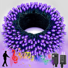 66ft Green Wire 200 LED Christmas Mini Lights, Plug-in Fairy Starry String for Indoor/Outdoor Xmas Tree, Wedding, Party (Purple)