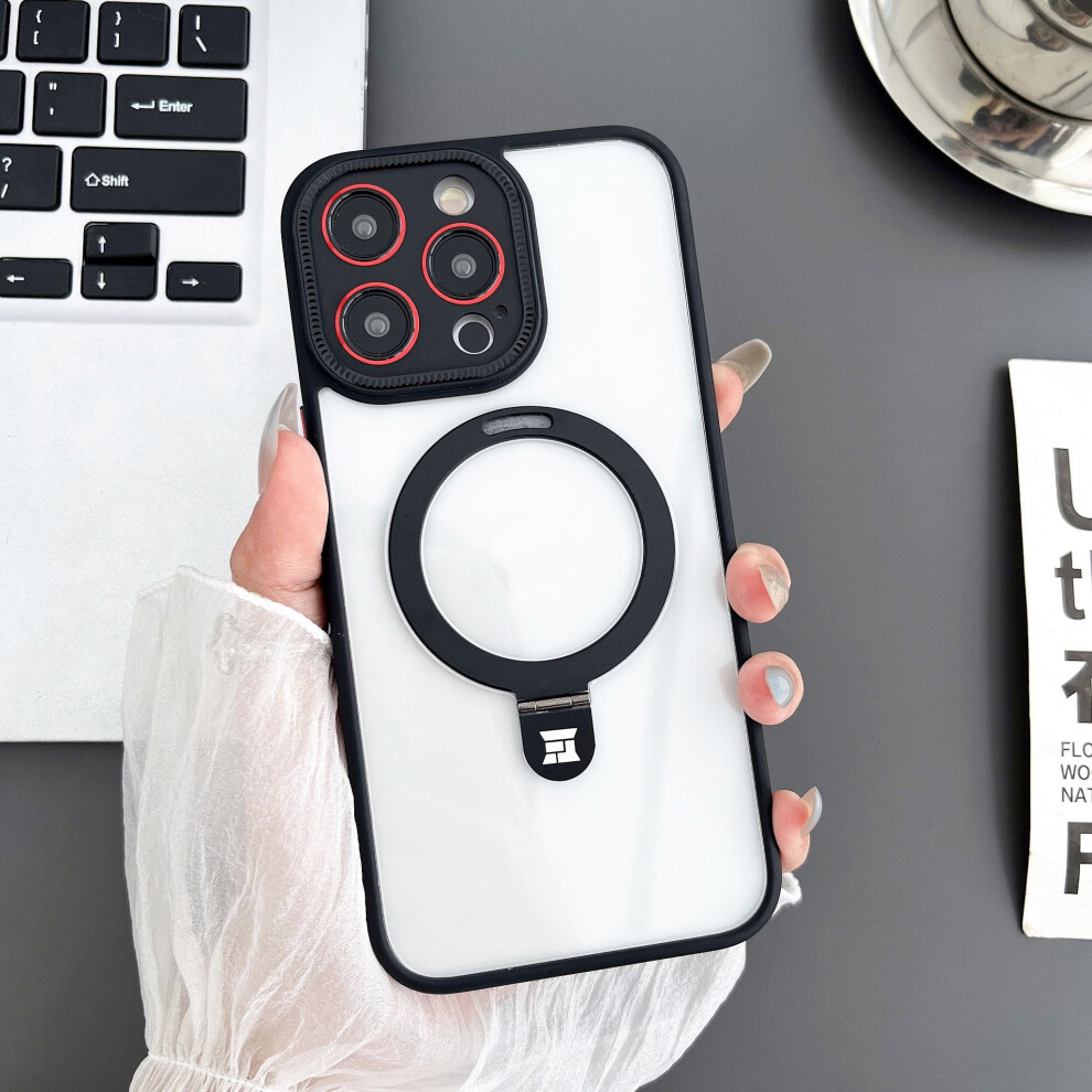 Tech Circle Iphone 15 Case With Magnetic Invisible Stand, Military Drop Protection, Magsafe Compatible, Slim Translucent Shockproof Ring Holder Â 9336866737387