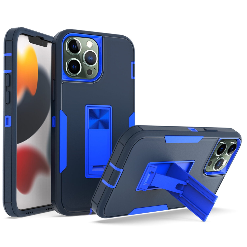 Allytech Case For Iphone 16 Plus (6.7") 2024: Pc+Tpu Shockproof, Anti-Scratch, Built-In Kickstand Â Dark + Sapphire Blue 9336866737042