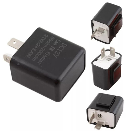 Speed Adjustable Flasher Relay For 2 Pin Motorcycle Indicators And Led Bulbs 2