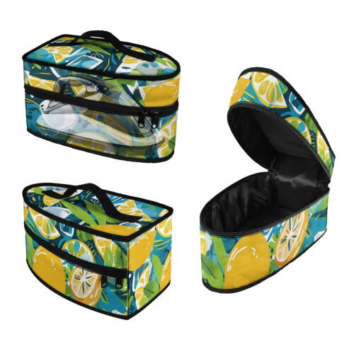 Steam Iron Storage Case Lemon with Smooth Zipper Fits Outing Halloween(Case Only)