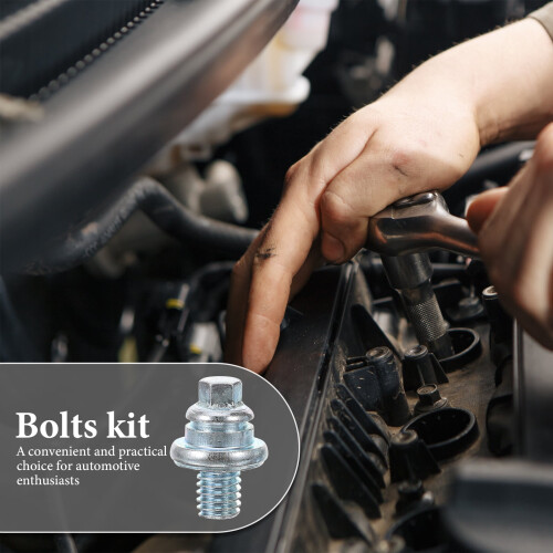 Connector Screw Group for Car with High Strength Galvanization Silver 10pcs 2