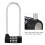 U Lock,Zinc Alloy U-shape Combination Digit Password Code Lock Extra Long Cabinet Door, Combination lock 6