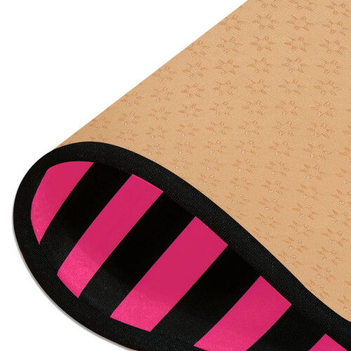 Hallway Runner Rug Pink Black Stripe 2 ft x 6 ft 2