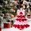 Crochet Christmas Tree Kit with Bows Ornament Set 3